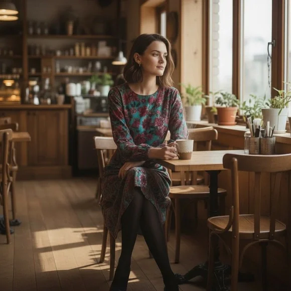 Talbots Teal Floral Dress Mid-length Sustainable Size 16 - Picture 1 of 12